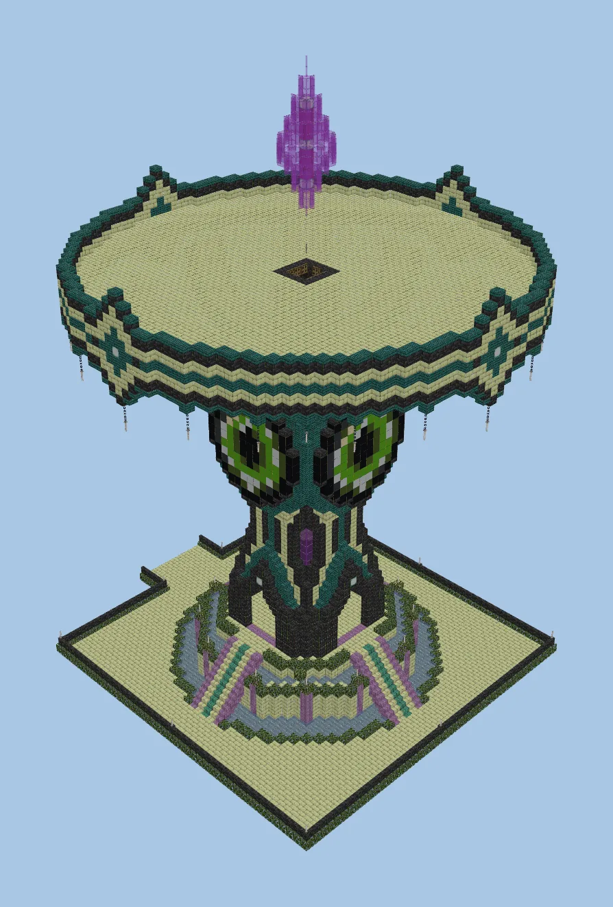 Enderman Farm with Custom End Portal Decoration