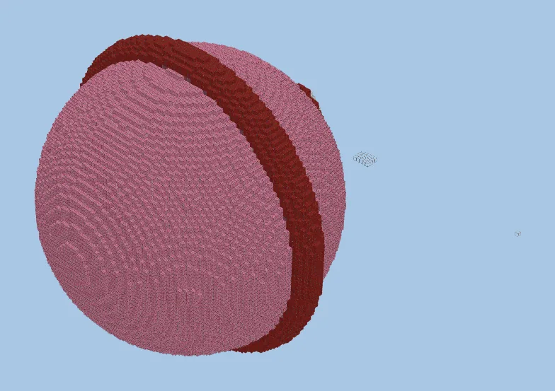 Large Scale Kirby 3D Pixel Art Statue
