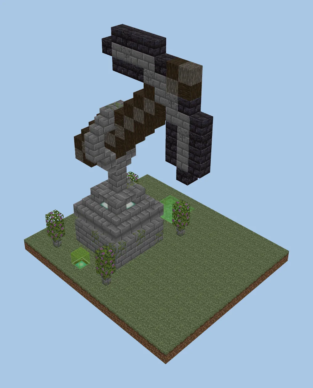 Minecraft Pickaxe Decoration Statue