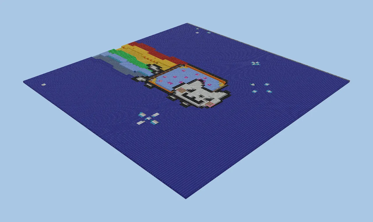 Nyan Cat Pixel Art Map
