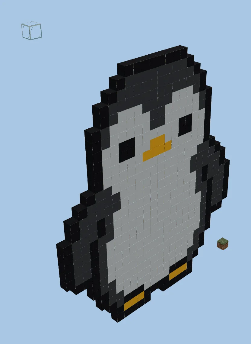 Penguin Pixel Art Design