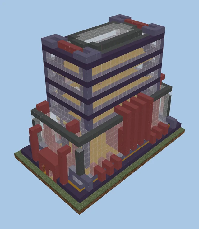 Apartment Building With Colorful Block Design