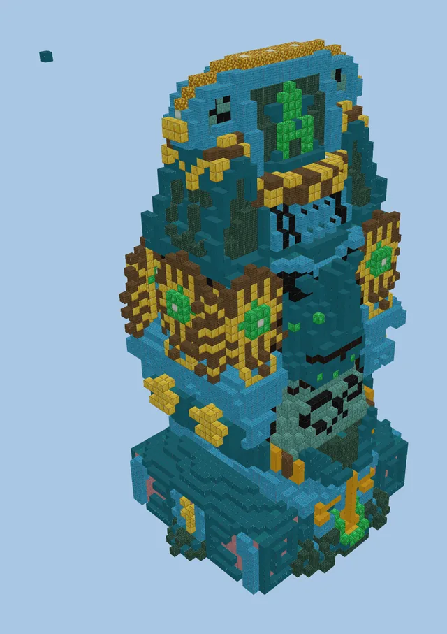 Aztec Statue Blue
