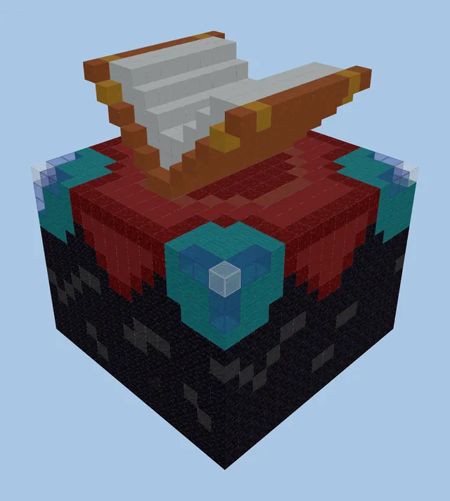 Complete Enchanting Table Setup with Bookshelf Layout