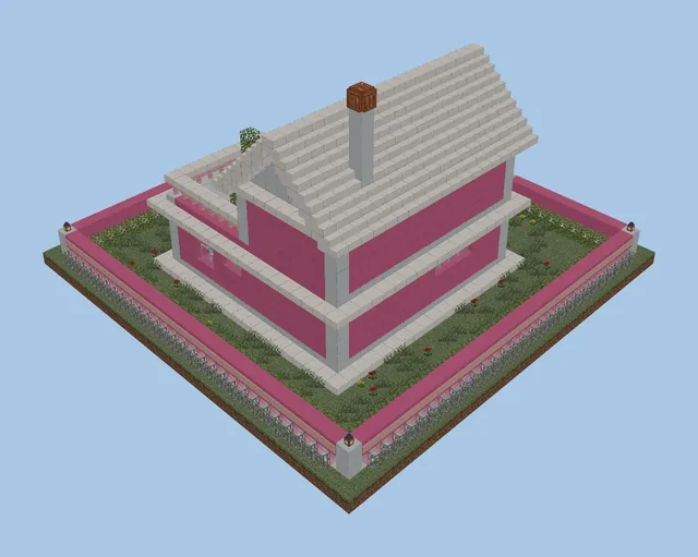 Coquette House Pink Two-Story Furnished