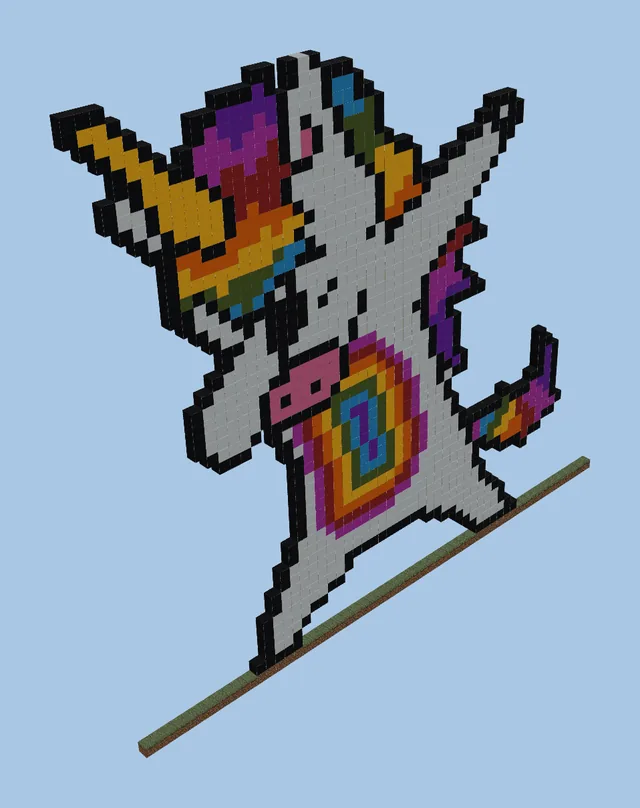 Dabbing Unicorn Pixel Art