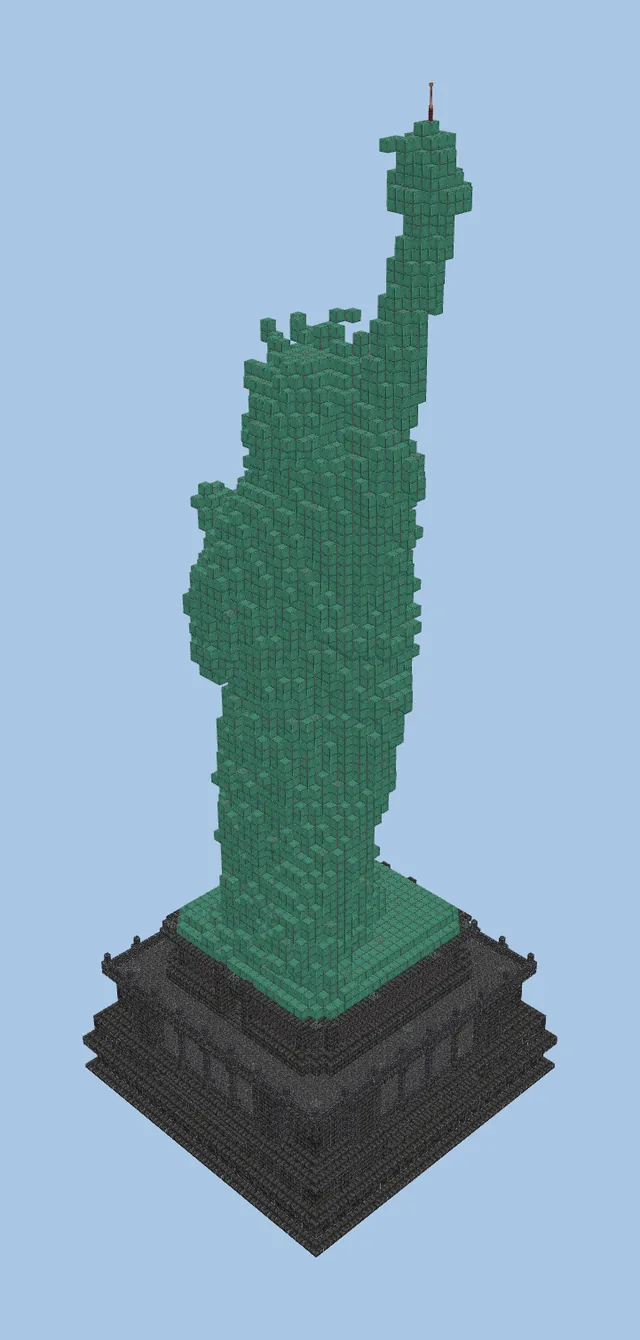 Deepslate Statue of Liberty Minecraft Schematic