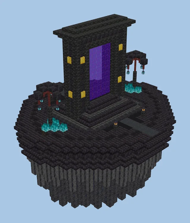 Floating Nether Portal Decoration