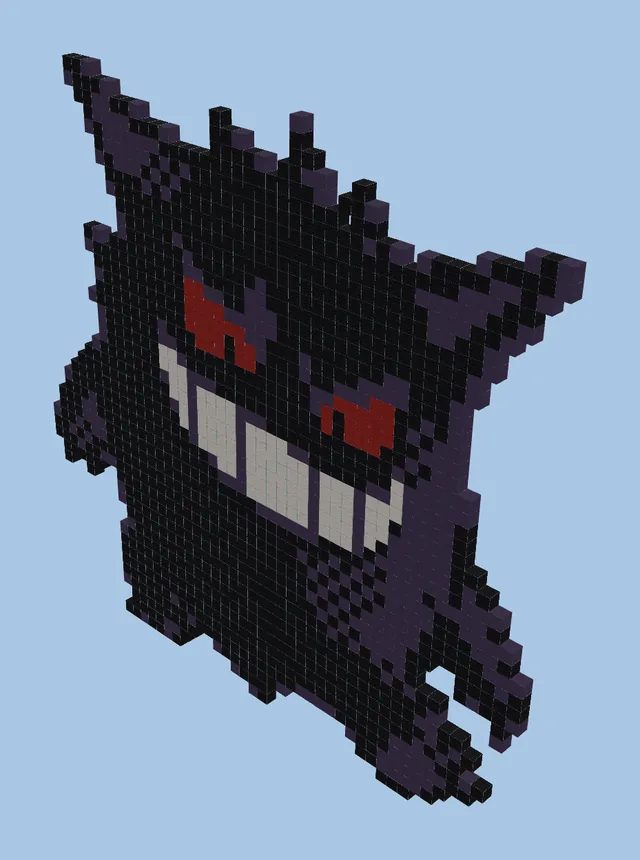 Gengar Minecraft Pixel Art