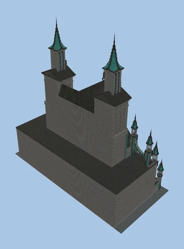 Gothic Dark Souls Castle Exterior