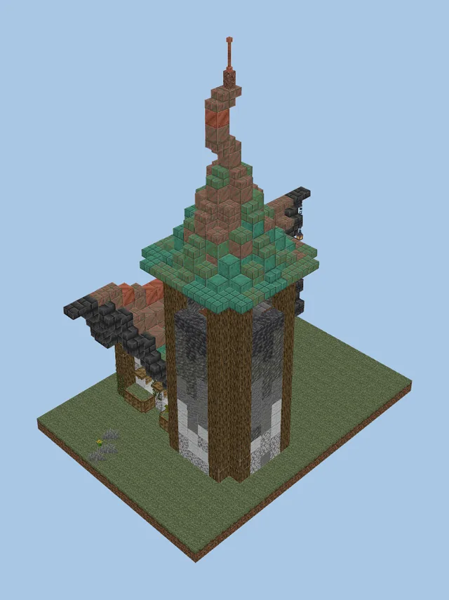 Waxed Copper Roof House