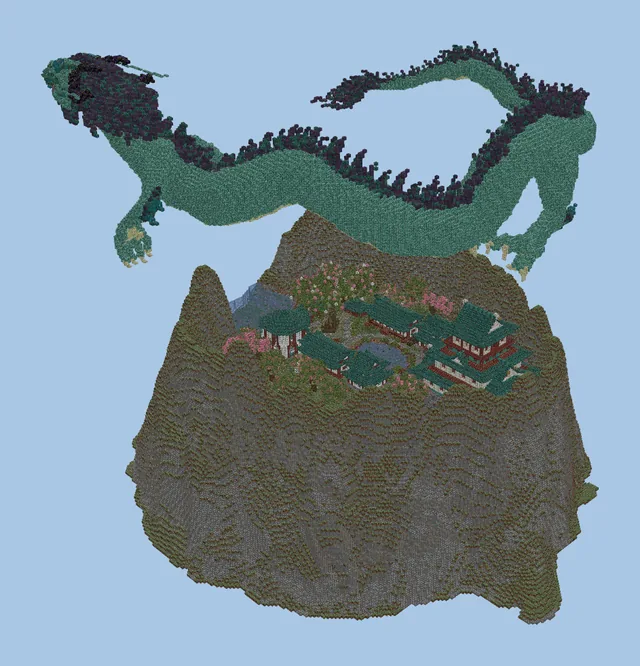 Japanese Dragon Mountain Structure