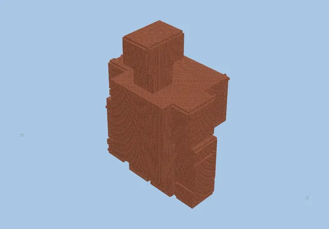 Large Copper Golem Statue 3D Minecraft Schematic