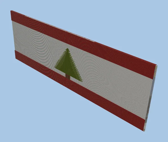 Lebanon Flag Pixel Art