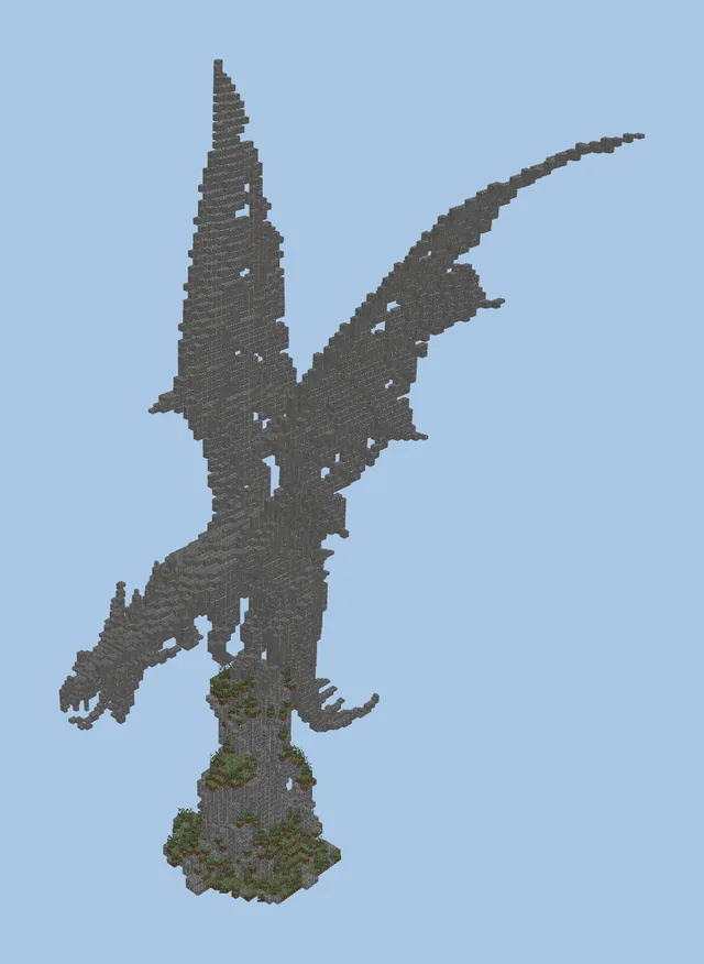 Majestic Dragon Sculpture for Minecraft Worlds