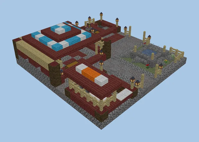 Medieval Fortress Marketplace Structure