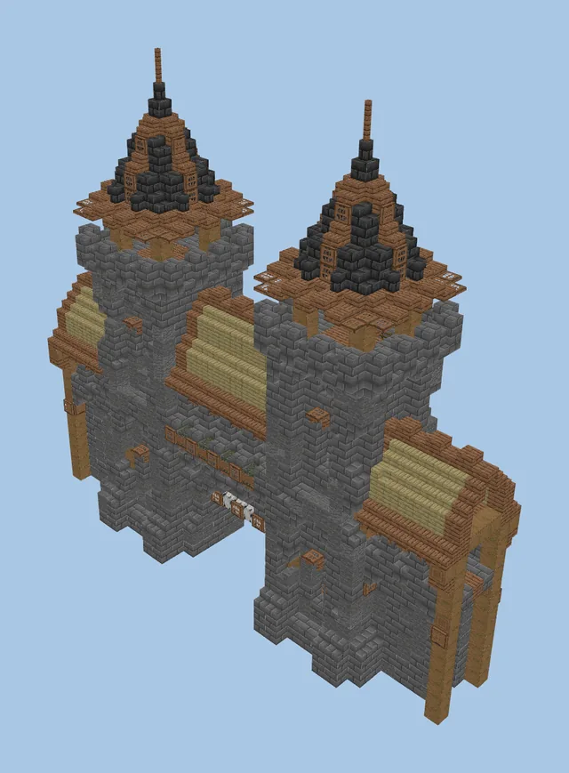 Modular Medieval City Wall Schematic