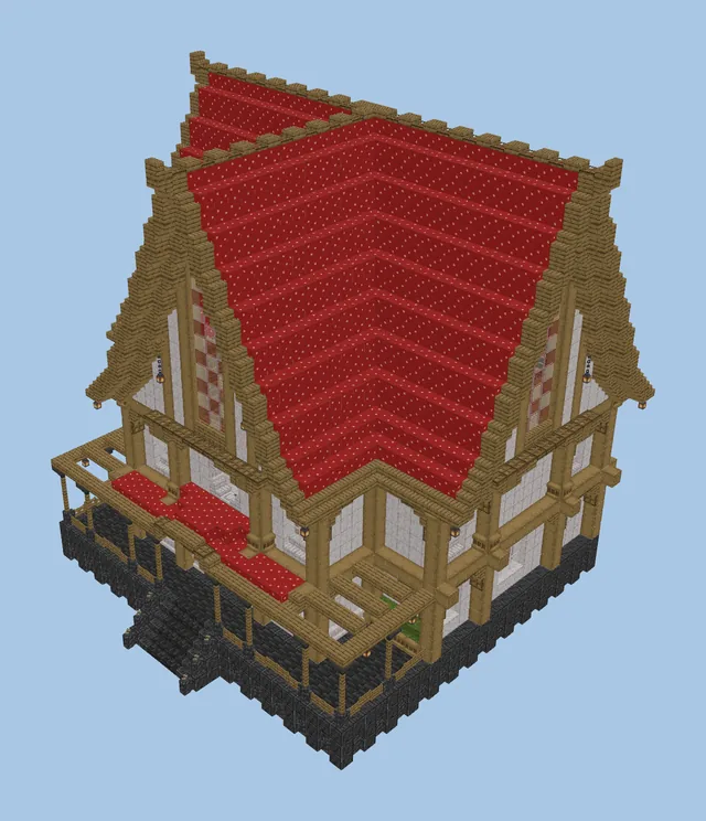 Mushroom House With Oak Accents