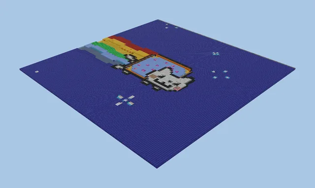 Nyan Cat Pixel Art Map