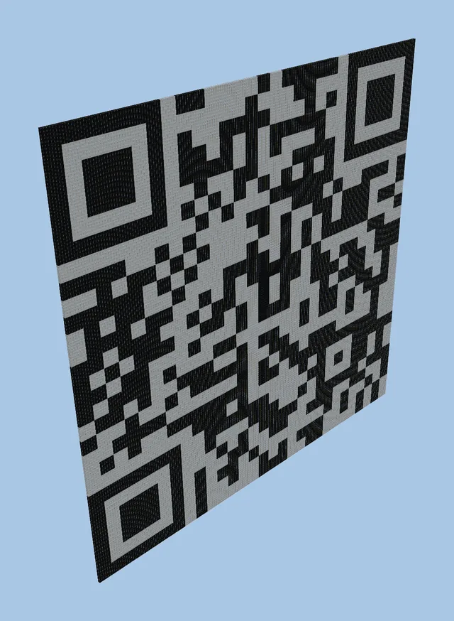 Rickroll QR Code Pixel Art