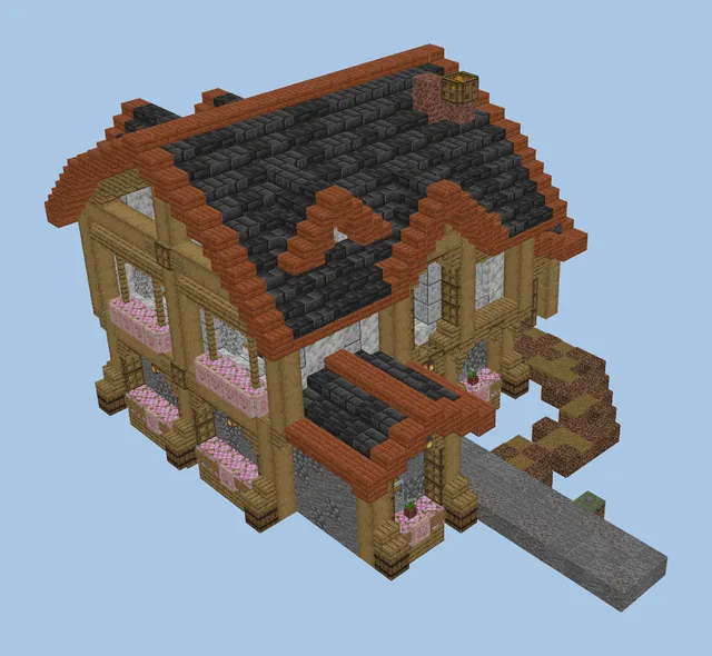 Small Decorated Medieval House Schematic